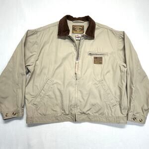 Vintage Disney Tigger khaki spring blend jacket 100% cotton mens size L Short